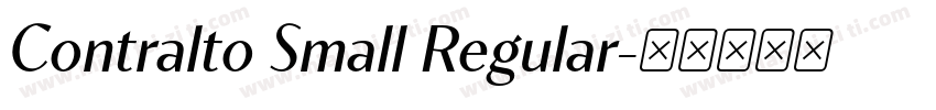 Contralto Small Regular字体转换